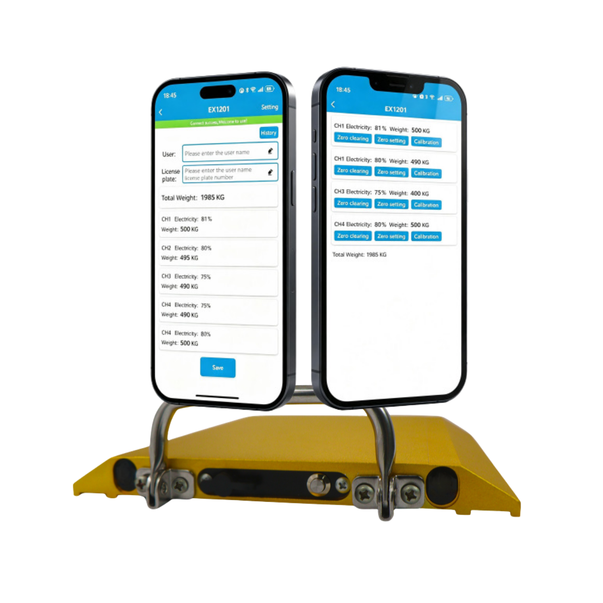 SW-MINI-4 weigh pad with the SmartWeigh Android app