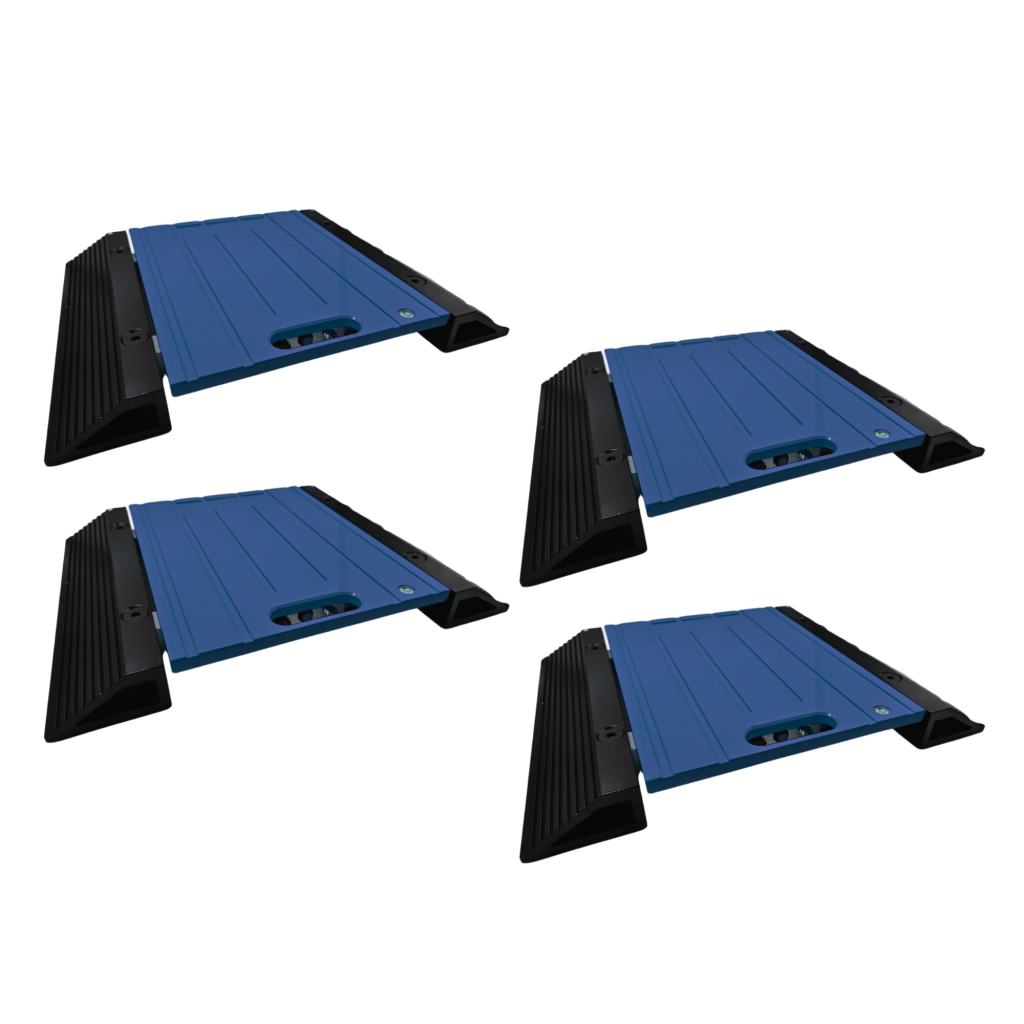 Four blue SW-STANDARD weigh pads