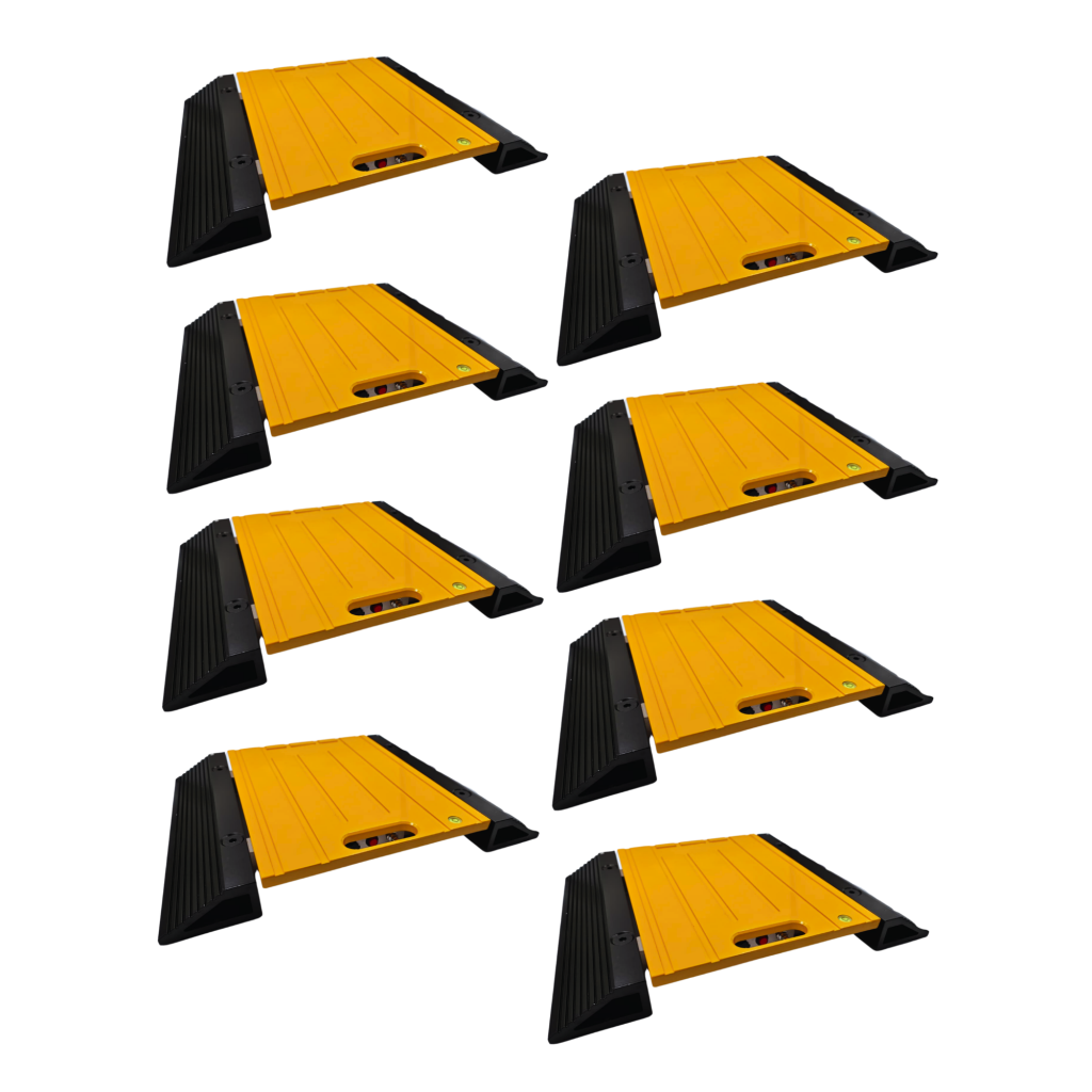 Eight yellow SW-STANDARD weigh pads